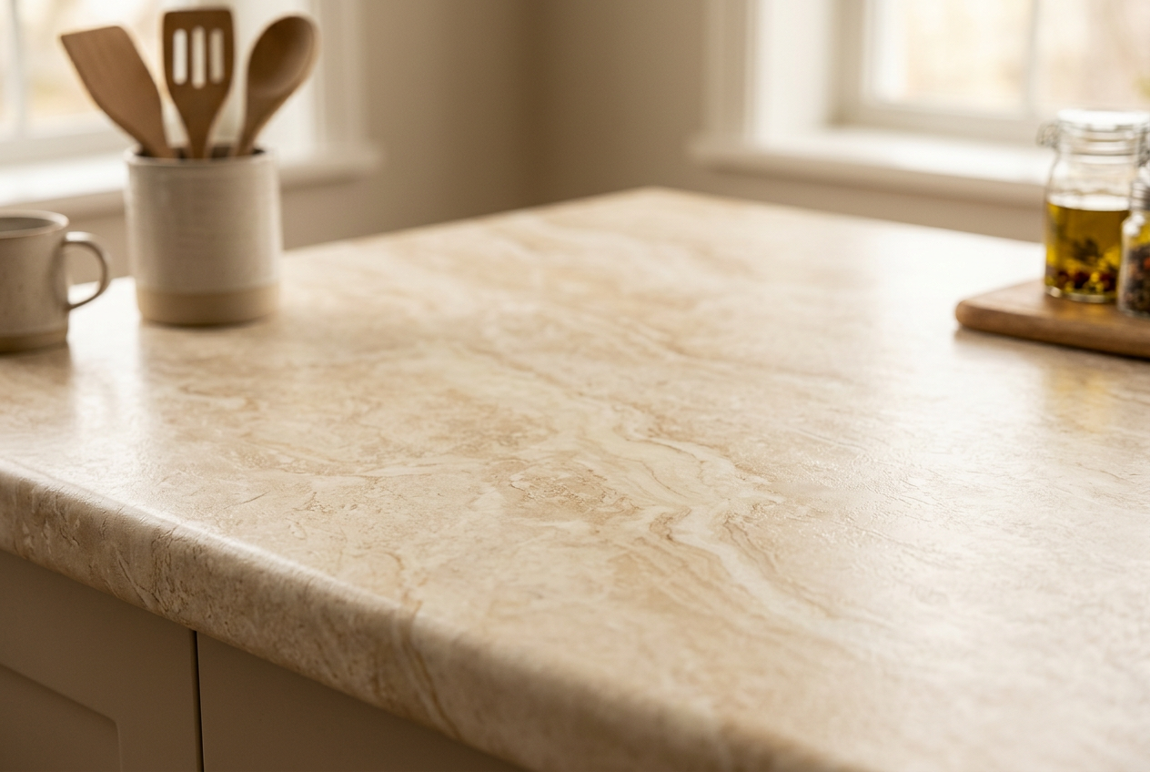 Cover Styl' Classic Marble Travertin sur comptoir