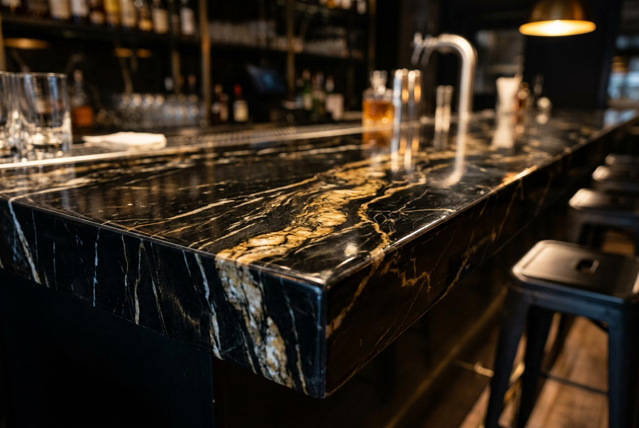 Cover Styl' Designer Marble noir veine d'or