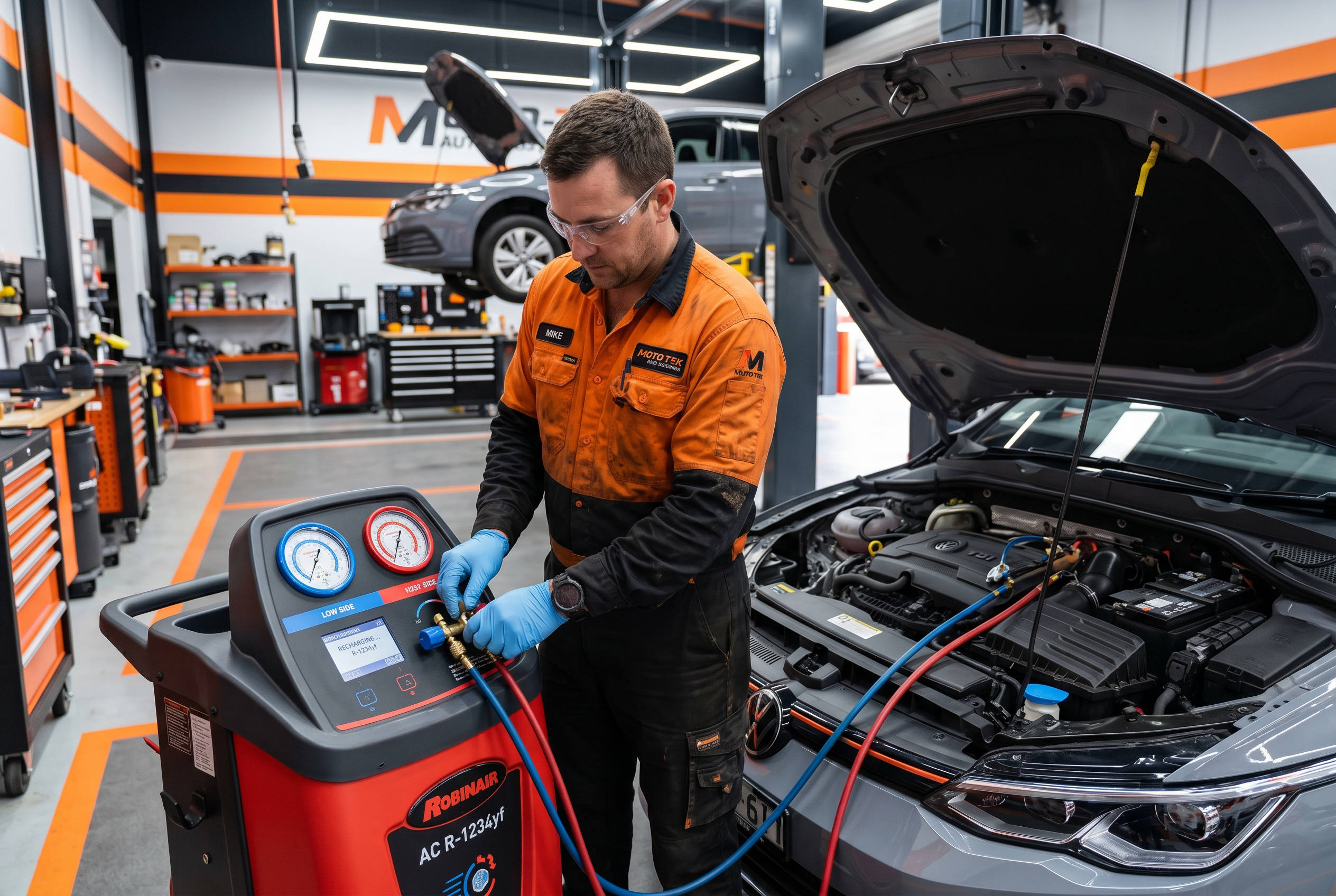 Recharge clim auto par technicien Blacktint